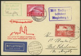 ZULEITUNGSPOST 109Ab BRIEF, Luxemburg: 1931, Landungsfahrt Nach Magdeburg, Bordpost, Frankiert Mit Mi.Nr. 235 Und Dt. Re - Correo Aéreo & Zeppelin