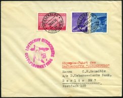 ZULEITUNGSPOST 427 BRIEF, Liechtenstein: 1936,Olympiafahrt, Frankiert U.a. Mit Mi.Nr. 149, Prachtbrief - Zeppelines