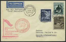 ZULEITUNGSPOST 271 BRIEF, Liechtenstein: 1934, 7. Südamerikafahrt, Gute Frankatur, Prachtbrief - Zeppelines