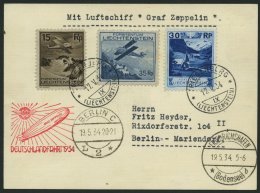 ZULEITUNGSPOST 246Aa BRIEF, Liechtenstein: 1934, Deutschlandfahrt, Bis Berlin, Prachtkarte - Zeppeline