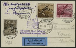 ZULEITUNGSPOST 108Ba BRIEF, Liechtenstein: 1931, Ostseejahr-Rundfahrt, Abgabe Berlin, Prachtkarte - Luft- Und Zeppelinpost
