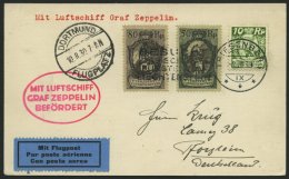 ZULEITUNGSPOST 77A BRIEF, Liechtenstein: 1930, Fahrt Nach Dortmund, Frankiert U.a. Mit Mi.Nr. 59, Prachtkarte - Luft- Und Zeppelinpost