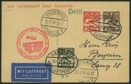 ZULEITUNGSPOST 90 BRIEF, Danzig: 1930, Vogtlandfahrt, Prachtkarte - Luft- Und Zeppelinpost