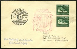 ZEPPELINPOST 457 BRIEF, 1939, Fahrt Nach Leipzig, Mit Mehrfachfrankatur Mi.Nr. 670, Prachtbrief - Zeppeline
