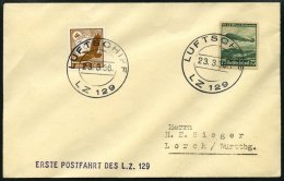 ZEPPELINPOST 401Bb BRIEF, 1936, 1. Postfahrt Hindenburg, Bordpost Mit Zeppelinmarke, Prachtbrief - Zeppeline