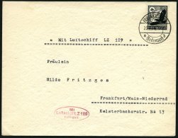 ZEPPELINPOST 401Aa BRIEF, 1936, 1. Postfahrt Hindenburg, Auflieferung Fr`hafen, Mit Einzelfranaktur Nr. 537, Prachtbrief - Zeppeline