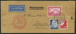 ZEPPELINPOST 324B BRIEF, 1935, 14. Südamerikafahrt, Warenprobe Frankiert U.a. Mit Mi.Nr. 455, Pracht - Correo Aéreo & Zeppelin
