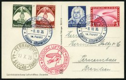 ZEPPELINPOST 324A BRIEF, 1935, 14. Südamerikafahrt, Bordpost, Prachtkarte - Zeppeline