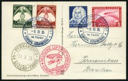 ZEPPELINPOST 324A BRIEF, 1935, 14. Südamerikafahrt, Bordpost, Prachtkarte - Zeppelines