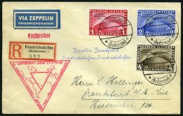 ZEPPELINPOST 238D BRIEF, 1933, Chicagofahrt, Mit Kompletten Satz Chicagofahrt, Einschreibbrief, Pracht - Zeppeline