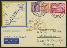 ZEPPELINPOST 150Ab BRIEF, 1932, 3. Südamerikafahrt, Anschlußflug Ab Berlin, Frankiert U.a. Mit Mi.Nr. 455, Pr - Luft- Und Zeppelinpost