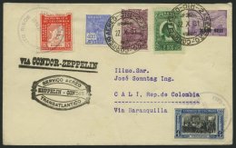 ZEPPELINPOST 134A BRIEF, 1931, 3. Südamerikafahrt, Brasil-Post, Prachtbrief Mit Kolumbianischer Beifrankatur, R! - Luft- Und Zeppelinpost