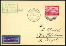 ZEPPELINPOST 128Cb BRIEF, 1931, Fahrt Nach Öhringen, Bordpost Der Hinfahrt, Prachtkarte - Zeppeline