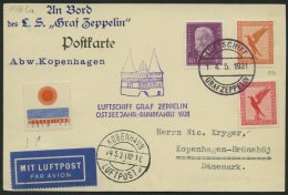 ZEPPELINPOST 108Ca BRIEF, 1931, Ostseejahr-Rundfahrt, Bordpost, Abwurf Kopenhagen, Prachtkarte Mit Seltener Ostsee-Jahr- - Luft- Und Zeppelinpost