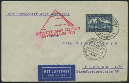 ZEPPELINPOST 104a BRIEF, 1931, Ägyptenfahrt, Auflieferung Friedrichshafen, Frankiert Mit Mi.Nr. 440, Prachtbrief - Luft- Und Zeppelinpost