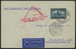 ZEPPELINPOST 104a BRIEF, 1931, Ägyptenfahrt, Auflieferung Friedrichshafen, Frankiert Mit Mi.Nr. 440, Prachtbrief - Correo Aéreo & Zeppelin