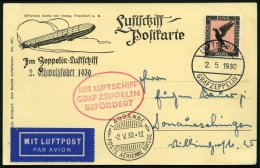 ZEPPELINPOST 56B BRIEF, 1930, Schweizfahrt, Bordpost, Prachtkarte - Zeppeline