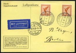 ZEPPELINPOST 51C BRIEF, 1930, Schweizfahrt, Abwurf Basel, Bordpost, Mit Mehrfachfrankatur Mi.Nr. 381, Prachtkarte - Zeppelins