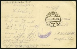 ZEPPELINPOST - MILITÄRLUFTSCHIFFAHRT 1917, LUFTSCHIFFERBATAILLON Nr. 5, Violetter Briefstempel Auf Karte Aus SCHNEI - Poste Aérienne & Zeppelin