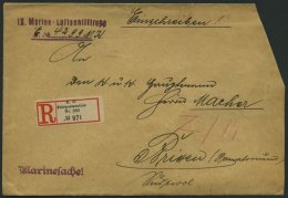 ZEPPELINPOST - MILITÄRLUFTSCHIFFAHRT IX. MARINE-LUFTSCHIFFTRUPP, L2 Auf Marinesache Mit R-Zettel K.D. Feldpoststati - Airmail & Zeppelin