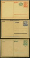 GANZSACHEN P 140,150,152II BRIEF, 1921/2, 3 Ungebrauchte Gezähnte Karten, Pracht, Mi. 77.- - Other & Unclassified