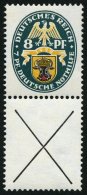 ZUSAMMENDRUCKE S 54 *, 1928, Nothilfe 8 + X, Falzrest, Pracht, Mi. 270.- - Se-Tenant