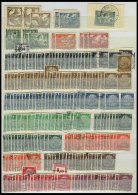 LOTS O,BrfStk , 1933-42, Sauber Gesteckter Dublettenbestand Meist Einfacher Werte, Bedarfserhaltung, Mi. über 1800. - Used Stamps