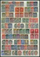 LOTS O, 1924-32, Gestempelte Partie Verschiedener Werte, Incl. Dienstmarken, Feinst/Pracht, Mi. 1090.- - Gebraucht