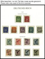 SAMMLUNGEN O,**,* , 1923-45, Meist Gestempelte Sammlung Dt. Reich Im Neuwertigen Leuchtturm Falzlosalbum Mit Diversen Gu - Usados