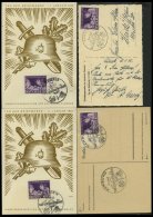Dt. Reich 811 BRIEF, 1942, 6 Pf, Tag Der Briefmarke, 4 Verschiedene Karten Mit Ersttags-Sonderstempeln, Pracht - Sonstige & Ohne Zuordnung