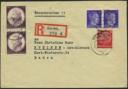 Dt. Reich 810II BRIEF, 1941, 6 Pf. Mozart Mit Abart Punkt Im Oberrand über OZ In Mozart Mit Zusatzfrankatur Auf Por - Gebraucht