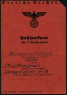 Dt. Reich 787 BrfStk, 1941, Postsparkarte (geteilt, Ränder Verkürzt), Frankiert Mit 40x 10 Pf. Hitler, Feinst - Gebraucht