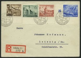 Dt. Reich 742 BRIEF, 1940, 25 Pf. Frühjahrsmesse Aus Der Linken Unteren Bogenecke Mit Zusatzfrankatur Auf Einschrei - Sonstige & Ohne Zuordnung