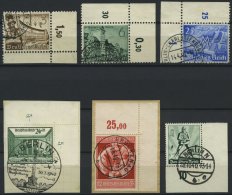 Dt. Reich 739/40,42-45 O,BrfStk , 1939/40, 6 Bogenecken, Pracht - Sonstige & Ohne Zuordnung