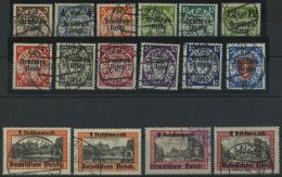 Dt. Reich 716-29x,y O, 1939, Danzig, 1 Und 2 RM Jeweils Beide Papiere!, Prachtsatz (16 Werte Komplett), Fotobefund H.D. - Otros & Sin Clasificación