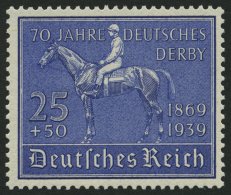 Dt. Reich 698 **, 1939, 25 Pf. Deutsches Derby, Pracht, Mi. 80.- - Sonstige & Ohne Zuordnung