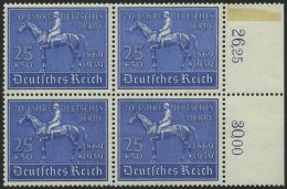 Dt. Reich 698 VB **, 1939, 25 Pf. Deutsches Derby Im Viererblock, Pracht, Mi. 320.- - Usados