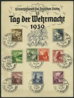 Dt. Reich 675-83 BrfStk, 1938, Ostmarklandschaften Auf Gedenkblatt Mit Sonderstempel BERLIN TAG DER WEHRMACHT, Pracht - Sonstige & Ohne Zuordnung