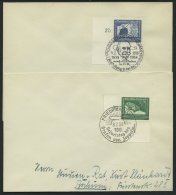 Dt. Reich 669/70 BRIEF, 1938, Graf Zeppelin, Je Aus Der Linken Unteren Bogenecke Auf Umschlag, Sonderstempel, Pracht - Sonstige & Ohne Zuordnung