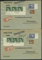 Dt. Reich 666 BRIEF, 1938, 6 Pf. Sportfeld Im Senkrechten Dreierstreifen Aus Der Bogenecke (1x Mit Bogenzähler!), 2 - Otros & Sin Clasificación