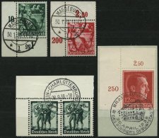 Dt. Reich 660/1,63/4 O,BrfStk , 1938, 4 Bogenecken, Pracht - Sonstige & Ohne Zuordnung
