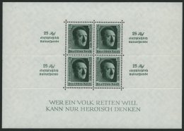 Dt. Reich Bl. 11 **, 1937, Block Reichsparteitag, Pracht, Mi. 320.- - Sonstige & Ohne Zuordnung