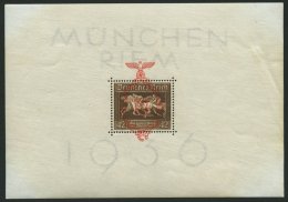 Dt. Reich Bl. 10 *, 1937, Block München-Riem, Einzelmarke Postfrisch, Pracht - Usados