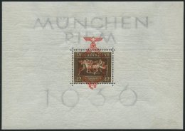 Dt. Reich Bl. 10 **, 1937, Block München-Riem, Pracht, Mi. 190.- - Oblitérés