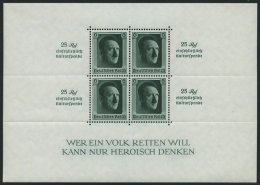 Dt. Reich Bl. 9 **, 1937, Block Kulturspende, Pracht, Mi. 320.- - Sonstige & Ohne Zuordnung