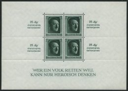 Dt. Reich Bl. 9 **, 1937, Block Kulturspende, Pracht, Mi. 320.- - Otros & Sin Clasificación