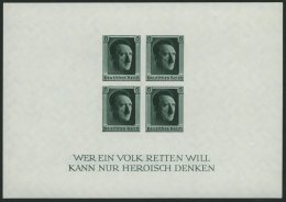 Dt. Reich Bl. 8 **, 1937, Block Hitler Ungezähnt, Pracht, Mi. 210.- - Sonstige & Ohne Zuordnung