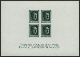 Dt. Reich Bl. 8 **, 1937, Block Hitler Ungezähnt, Pracht, Mi. 210.- - Otros & Sin Clasificación