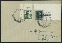 Dt. Reich 644,648 BRIEF, 1937, 6 Pf. Luftschutz Aus Der Oberen Bogenecke Und 6 Pf. Einzelmarke Block, Sonderstempel, Pra - Autres & Non Classés