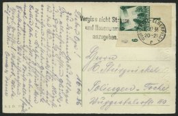 Dt. Reich 632 BRIEF, 1936, 6 Pf. Nürnberger Parteitag, Linke Untere Bogenecke Auf Ansichtskarte, Pracht - Sonstige & Ohne Zuordnung